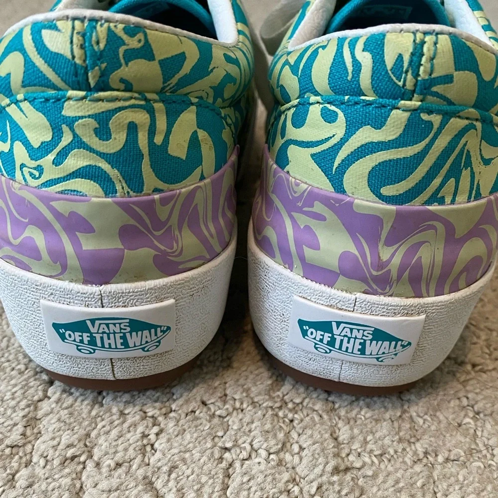 Vans Era Stacked Platform Teal Yellow Purple Low Sneakers Size 6 - Picture 5 of 12